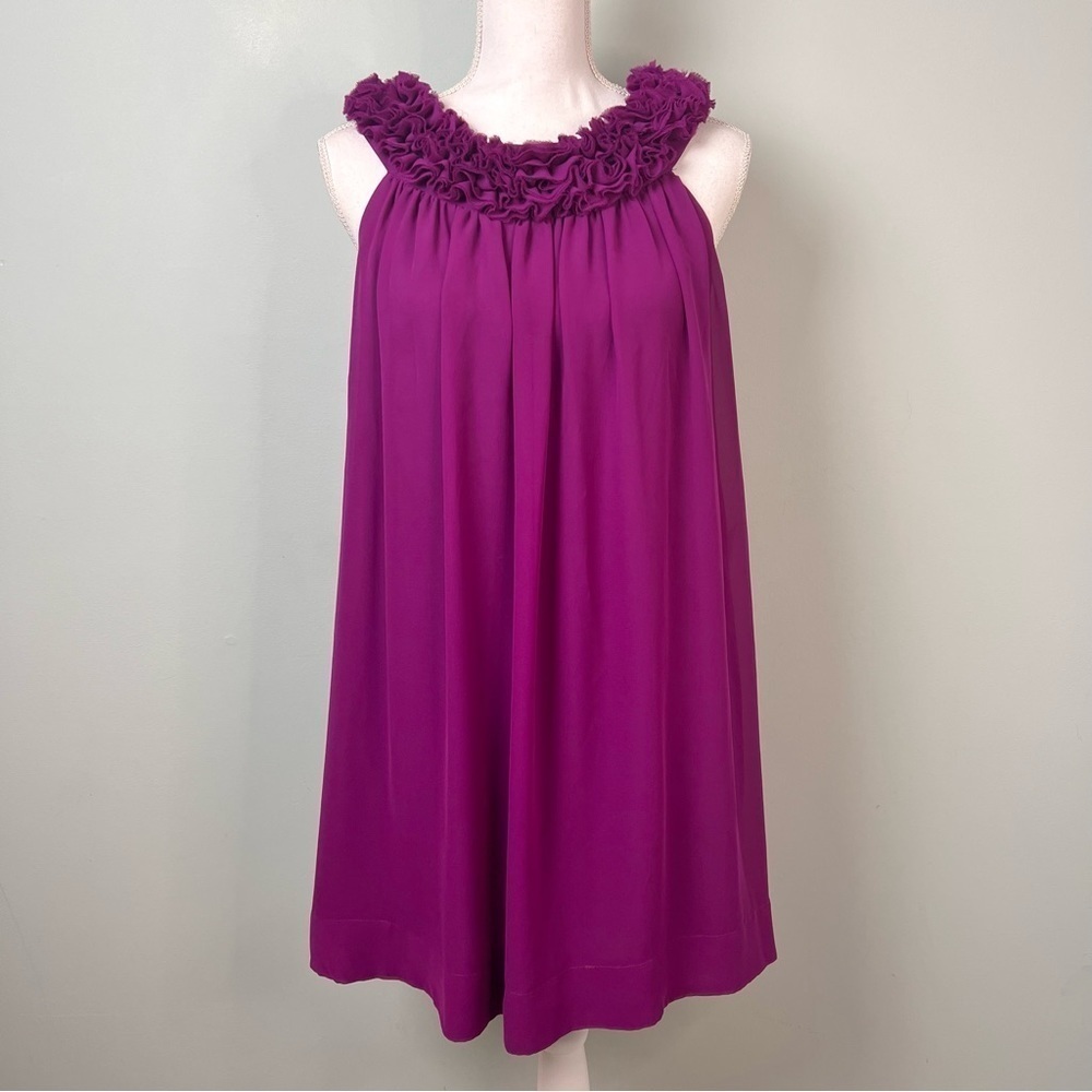 Eliza J. Fuchsia Float Dress with Ruffle